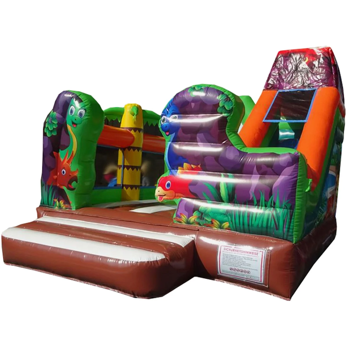 Mobile-color-Mobilfunkladen-Dinosaurier-Hüpfburg und Rutschenkombination
