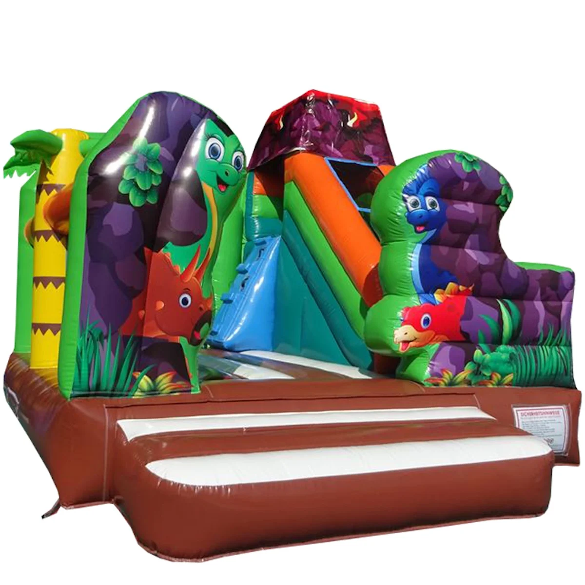 Mobile-color-Mobilfunkladen-Dinosaurier-Hüpfburg und Rutschenkombination