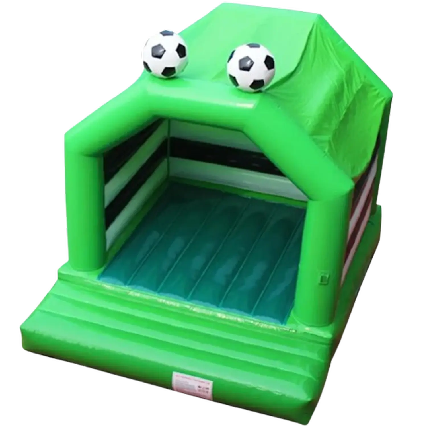 Mobile-color-Mobilfunkladen-eine aufblasbare Hüpfburg mit Fußballmotiv