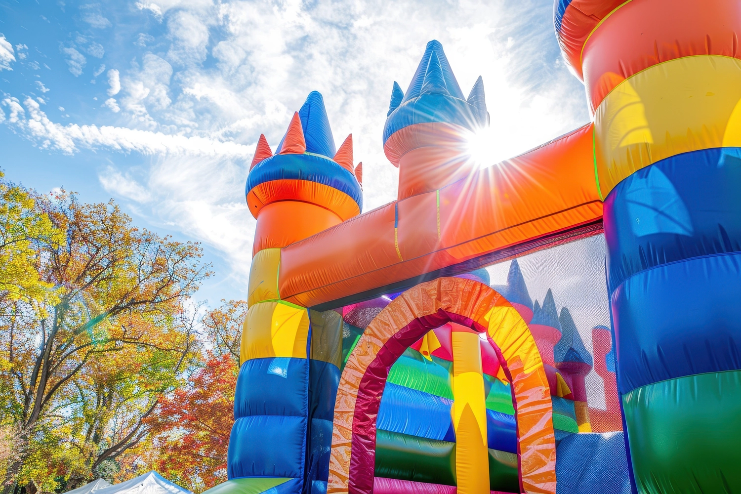 Mobile-color-Mobilfunkladen-Hüpfburg